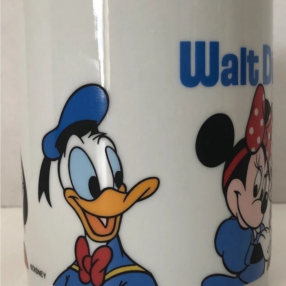 Walt Disney World Souvenir 4.5” Ceramic White Large Mug Cup Goofy Donald Duck - Picture 3 of 4